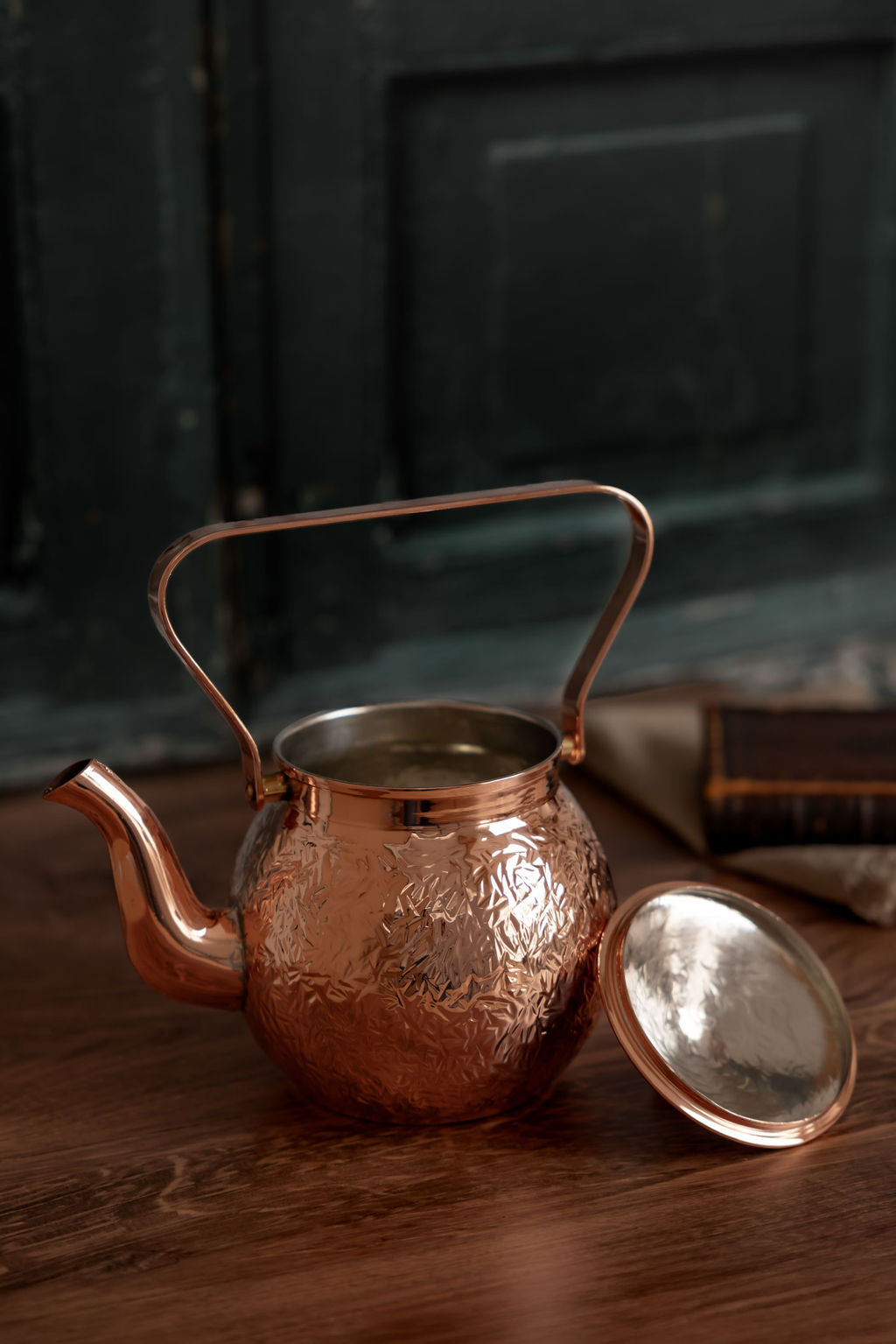 CMK Vintage Inspired Copper Hand Hammered Teapot