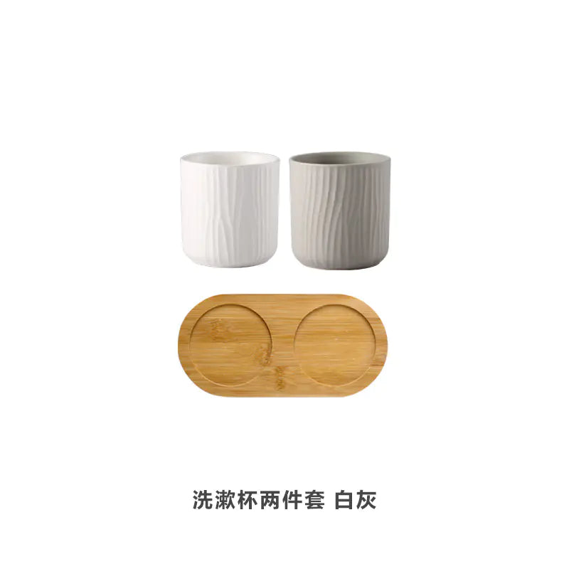 Ceramic Toothbrush Holder Set for Home and Hotels