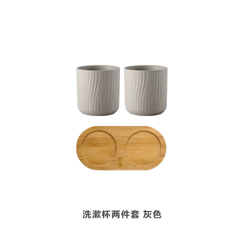 Ceramic Toothbrush Holder Set for Home and Hotels
