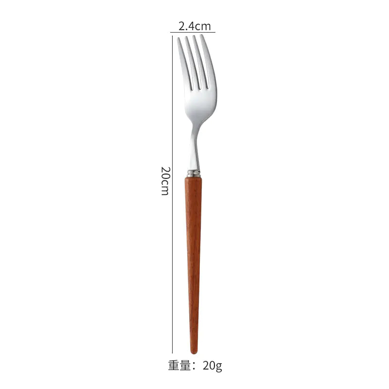 Wooden Handle 304 Stainless Steel Cutlery Set