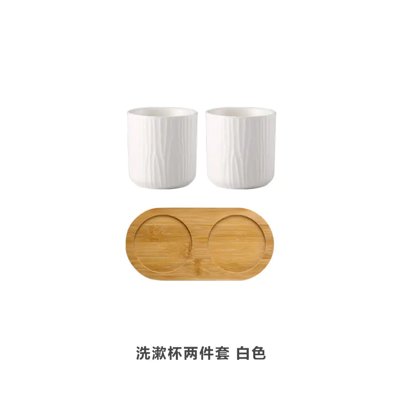 Ceramic Toothbrush Holder Set for Home and Hotels
