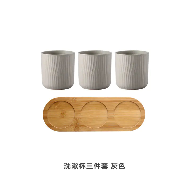 Ceramic Toothbrush Holder Set for Home and Hotels