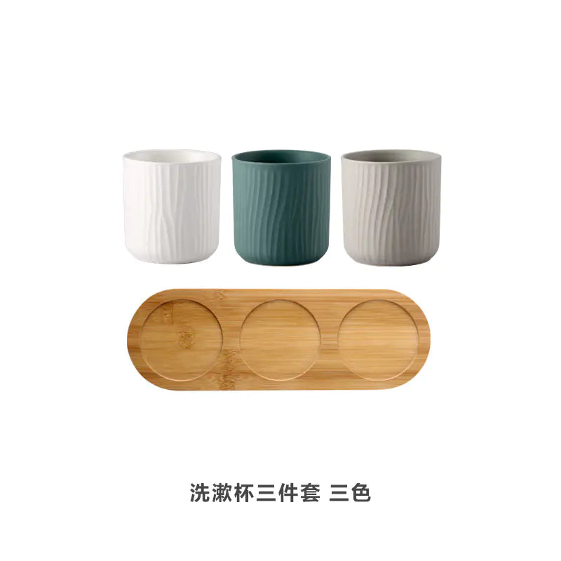 Ceramic Toothbrush Holder Set for Home and Hotels