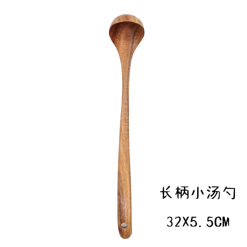 Japanese Non-Stick Wooden Spatula and Spoon Set