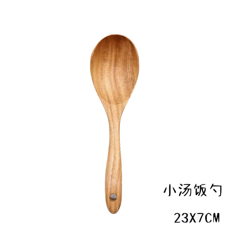 Japanese Non-Stick Wooden Spatula and Spoon Set