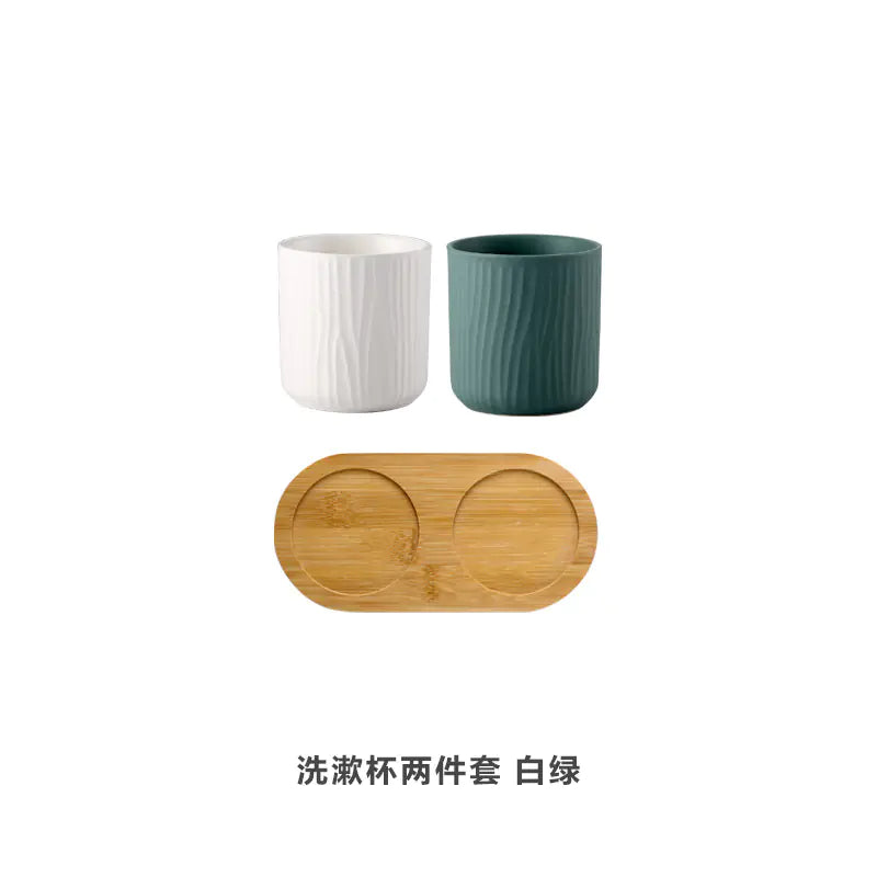 Ceramic Toothbrush Holder Set for Home and Hotels